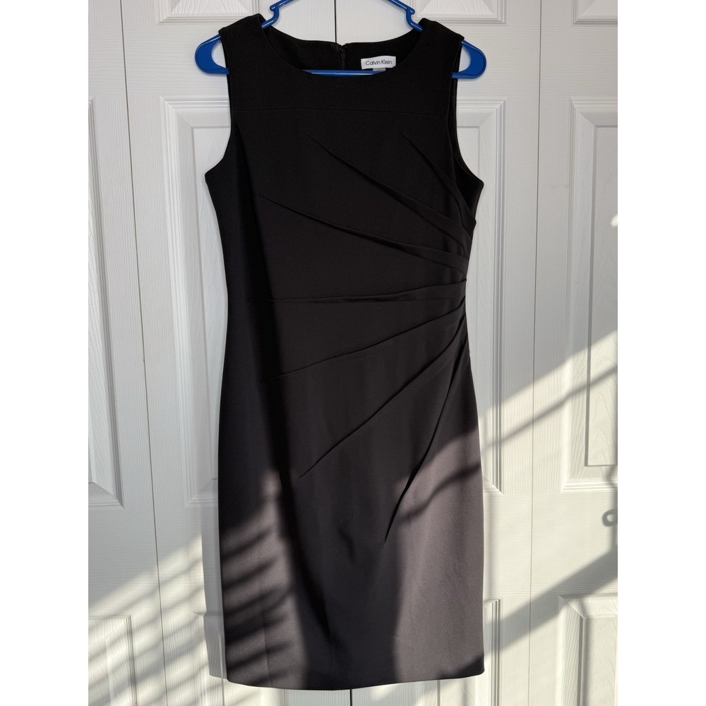 Calvin Klein Dress Starburst Sheath Sleeveless Knee Length Cocktail Corporate 6